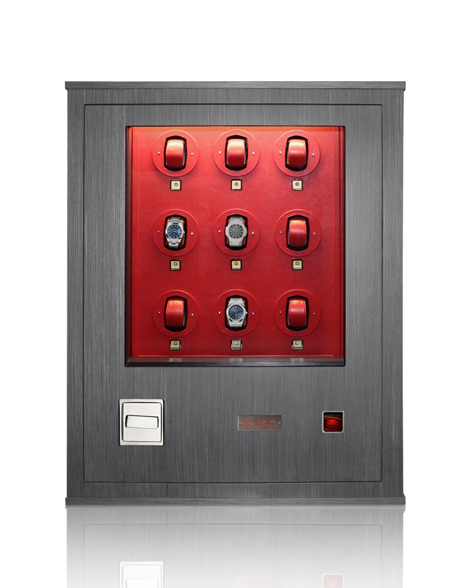 Шкаф-сейф для хранения часов и ценностей Agresti Il Forziere Delle Ore Rosso 3109R AGRESTI
