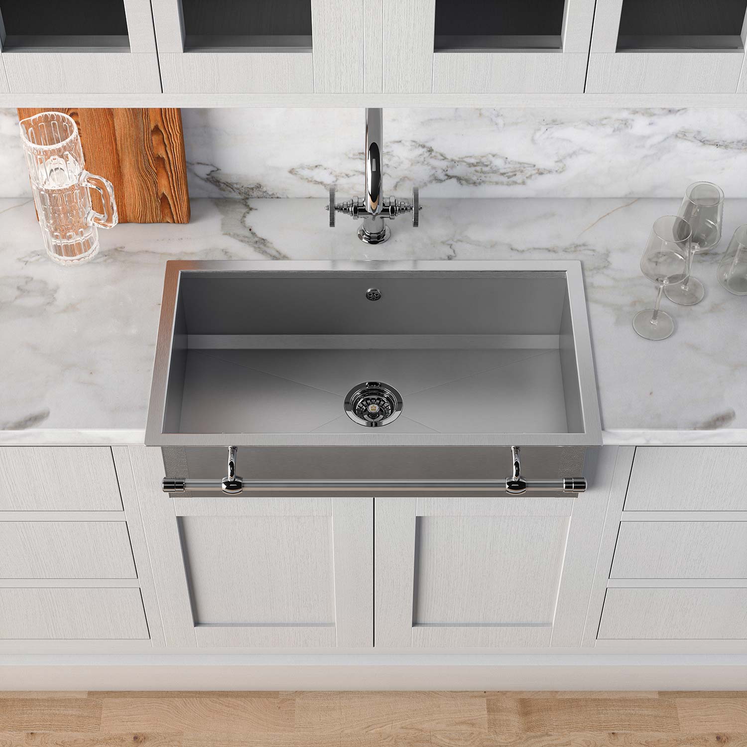 Раковина для кухни Officine Gullo Semi-recessed rectangular sink / Lavello da semi-incasso rettangolare OFFICINE GULLO