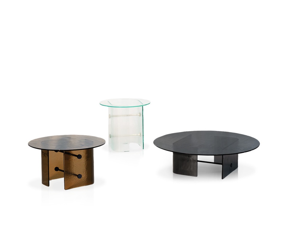 Стол журнальный уличный Potocco Double L Glaze 952/TVCH-52-OUT - 952/TVMC-70-OUT - 952/TVBC-110-OUT - outdoor POTOCCO