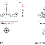 Люстра  6753/12 Barovier&Toso Bissa Boba BAROVIER&TOSO