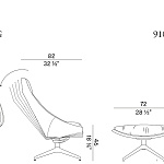 Кресло-шезлонг Potocco Cut 910\PLG - 910\PPG POTOCCO