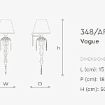Бра Italamp Vogue 348/AP1, 349/AP1 ITALAMP