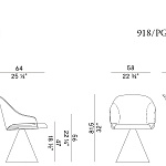 Кресло Potocco Lyz 918/PGC - 918/GC POTOCCO