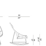 Кресло уличное Potocco Cut 910/PLR- ROCKING - outdoor POTOCCO