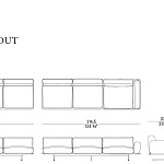 Диван уличный Potocco Graphic 955/D-OUT POTOCCO