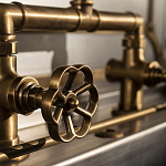 Смеситель для кухни Officine Gullo Deck tap with arch spout / Rubinetto a ponte con getto ad arco OFFICINE GULLO