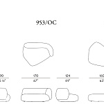 Диван Potocco Jade 953/DT, 953/OC, 953/OL POTOCCO