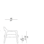 Кресло-шезлонг Potocco Scheggia 906/PLI POTOCCO