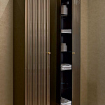 Шкаф подвесной / пенал для ванной комнаты ACADEMY RIBBED WALNUT AC26 OASIS