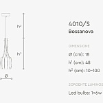 Подвесной светильник Italamp Bossanova 4010/S ITALAMP