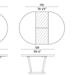 Стол раздвижной Potocco Pipe 885\TC POTOCCO
