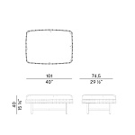 Уличная банкетка, пуф Potocco Ropu 888/CQR-OUT POTOCCO