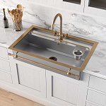 Раковина для кухни Officine Gullo Semi-recessed rectangular sink with step / Lavello da semi-incasso rettangolare con gradino OFFICINE GULLO