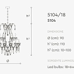 Люстра Italamp 5104/18, 5104/60 ITALAMP