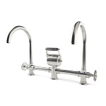 Двойной смеситель с изогнутым изливом Officine Gullo Double mixer with arch spout / Doppio miscelatore con getti ad arco OFFICINE GULLO