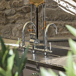 Двойной смеситель с изогнутым изливом Officine Gullo Double mixer with arch spout / Doppio miscelatore con getti ad arco OFFICINE GULLO