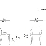 Кресло Potocco Velis Wood 942/W - 942/PBW POTOCCO