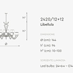 Люстра Italamp Libellula 2420/12+12 ITALAMP