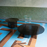 Стол журнальный уличный Potocco Double L Glaze 952/TVCH-52-OUT - 952/TVMC-70-OUT - 952/TVBC-110-OUT - outdoor POTOCCO