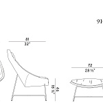 Кресло-шезлонг Potocco Cut 910\PL - 910\PP POTOCCO
