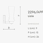 Бра Italamp Licio 2296/APP, 2296/APG ITALAMP
