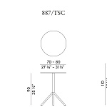 Стол уличный Potocco OTX 887\TC - 887\TAC - 887\TSC - outdoor POTOCCO