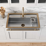 Раковина для кухни Officine Gullo Semi-recessed rectangular sink with step / Lavello da semi-incasso rettangolare con gradino OFFICINE GULLO