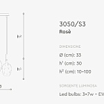 Люстра Italamp Rose 3050/SG7, 3050/S3, 3050/G ITALAMP