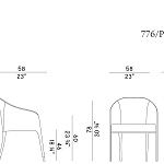 Кресло Potocco Miura 776\P - 776\PI POTOCCO