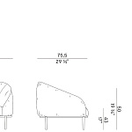 Кресло-шезлонг Potocco Yoisho 904\PL POTOCCO