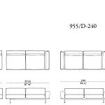 Диван Potocco Graphic 955/D POTOCCO