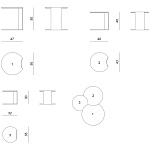 Столики журнальные Visionnaire Granger 3 шт. VISIONNAIRE