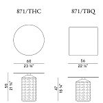 Столик журнальный Potocco Hishi 871/TBC - 871/TBQ - 871/THC - 871/THQ POTOCCO