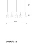 Люстра Italamp Rose 3050/LS5, 3050/S1 ITALAMP