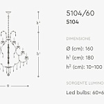 Люстра Italamp 5104/18, 5104/60 ITALAMP