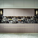Кухня Glamour Alta 3 ribbed panels OLDLINE