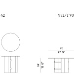 Столик журнальный Potocco Double L Glaze 952/TVHC-52 - 952/TVMC-70 - 952/TVBC-110 POTOCCO