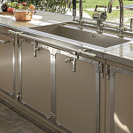 Двойной смеситель с изогнутым изливом Officine Gullo Double mixer with arch spout / Doppio miscelatore con getti ad arco OFFICINE GULLO