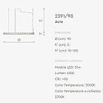 Люстра Italamp Aura 2391/55, 2391/70, 2391/90 ITALAMP