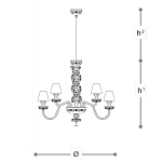 Люстра Italamp Rosemarie 245/12+6 ITALAMP
