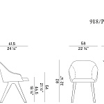 Кресло Potocco Lyz 918/PI - 918/I POTOCCO
