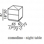 Тумбочка прикроватная Karl MERIDIANI