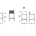 Стул барный Cattelan Italia Norma ML Couture CATTELAN ITALIA