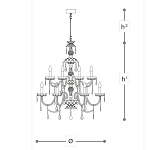 Люстра Italamp Romantic 165/12+6 ITALAMP