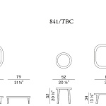 Столик журнальный Potocco Spring 841/TBR - 841/TBC - 841/TBQ POTOCCO