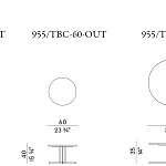 Стол журнальный уличный Potocco Graphic 955/TBC-40-OUT -955/TBC-60-OUT - 955/TBC-80-OUT - outdoor POTOCCO