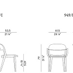 Кресло Potocco Minima 949/I - 949/PI padded seat version POTOCCO