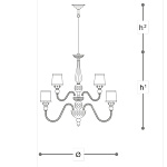Люстра Italamp 225/8+4 ITALAMP