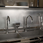 Двойной смеситель с изогнутым изливом Officine Gullo Double mixer with arch spout / Doppio miscelatore con getti ad arco OFFICINE GULLO