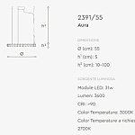 Люстра Italamp Aura 2391/55, 2391/70, 2391/90 ITALAMP